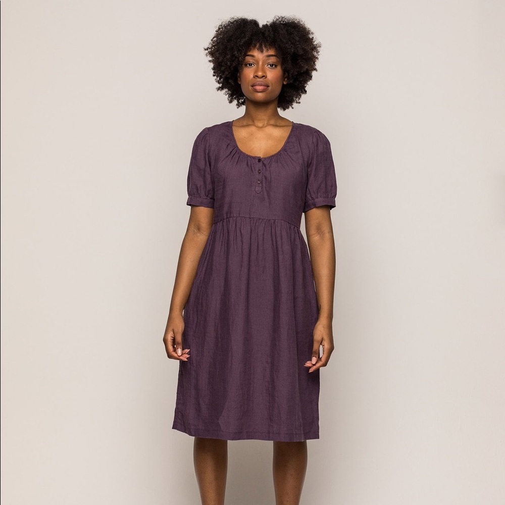 COPY - Pyne and Smith No. 33 Dress Plum Linen